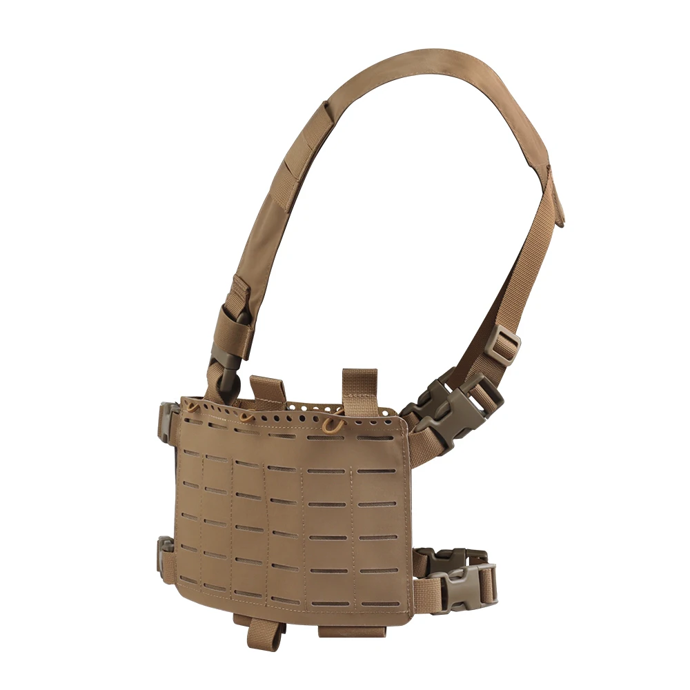 Chaleco táctico Alpha Chest Rig para caza, Panel frontal con corte láser, soporte elástico para Mag, arnés H, chaleco de caza para Paintball Airsoft - imagen 4