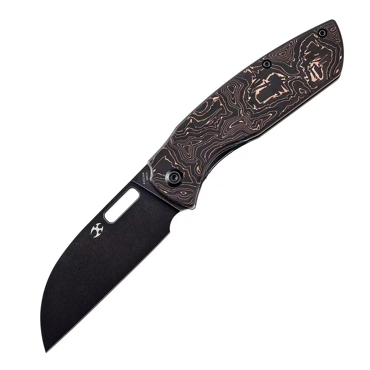Kansept Convict cuchillo plegable EDC hoja damasco CPM-S35VN Micarta - imagen 2