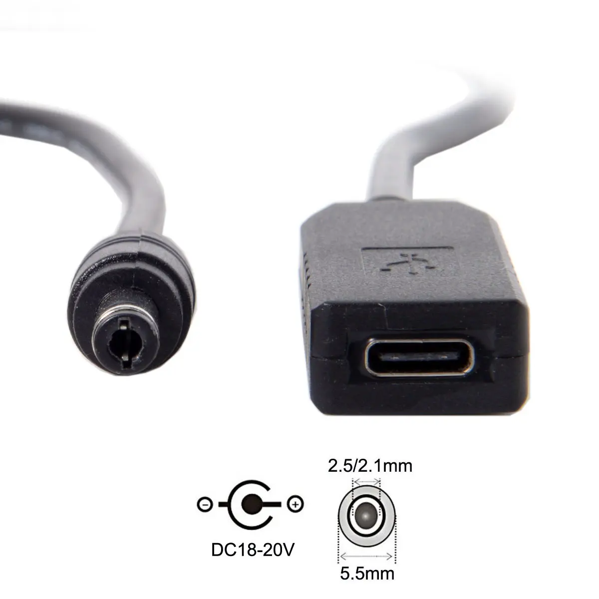 Chenyang CYDZ-Cable de carga de gatillo para ordenador portátil, enchufe de alimentación USB 3,1 tipo C, USB-C a DC 20V, 5,5, 2,5mm y 2,1mm, emulador PD - imagen 4