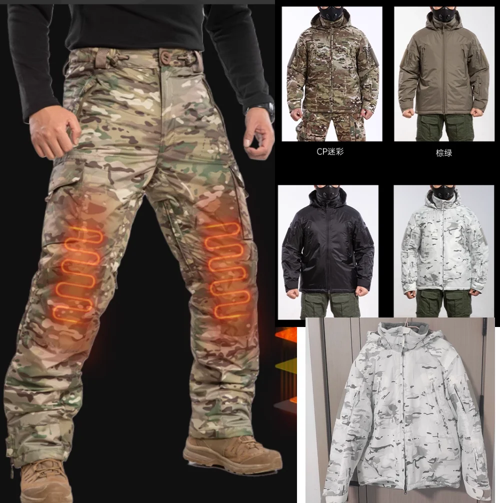 Pantalón táctico algodón antifrío para nieve y senderismo