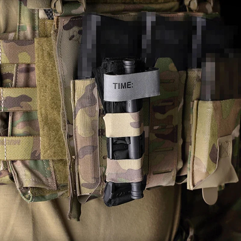Soporte de torniquete elástico táctico, soporte de correa de torniquete para exteriores, bolsa de transporte para chaleco táctico, sistema Molle, 3 uds. - imagen 4