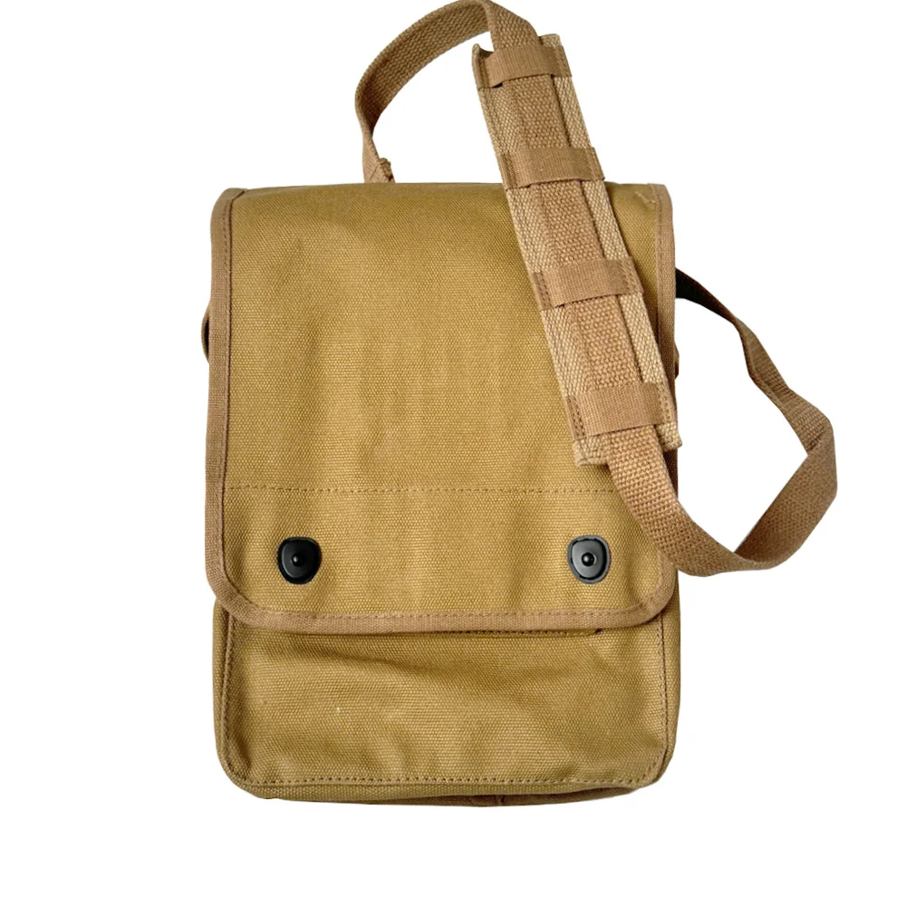 Bolsa de mapa militar de EE. UU. WW2, mochila caqui para senderismo al aire libre, bolsa de mapa duradera de estilo Vintage - imagen 4