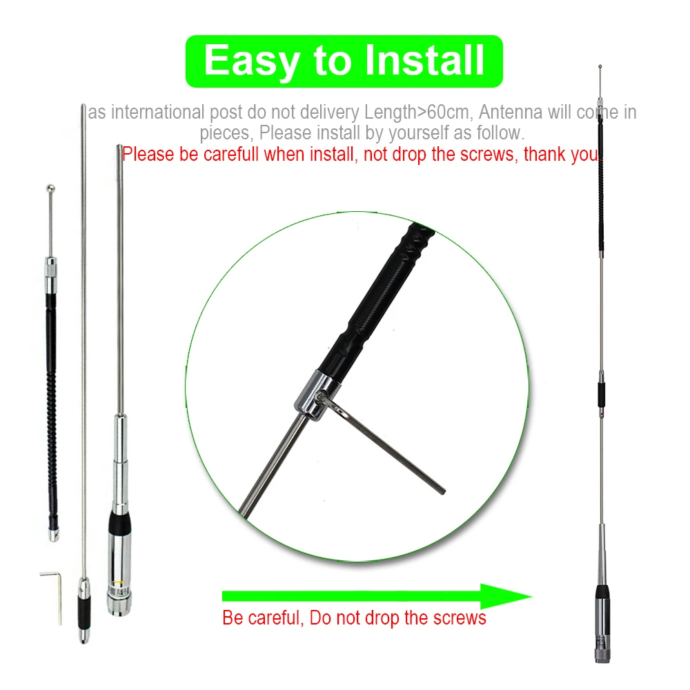 Antena Huahong de cuatro bandas de alta calidad HH-9000 29,6 / 50,5 / 144 / 435MHz para transceptor móvil TYT TH-9800 - imagen 4