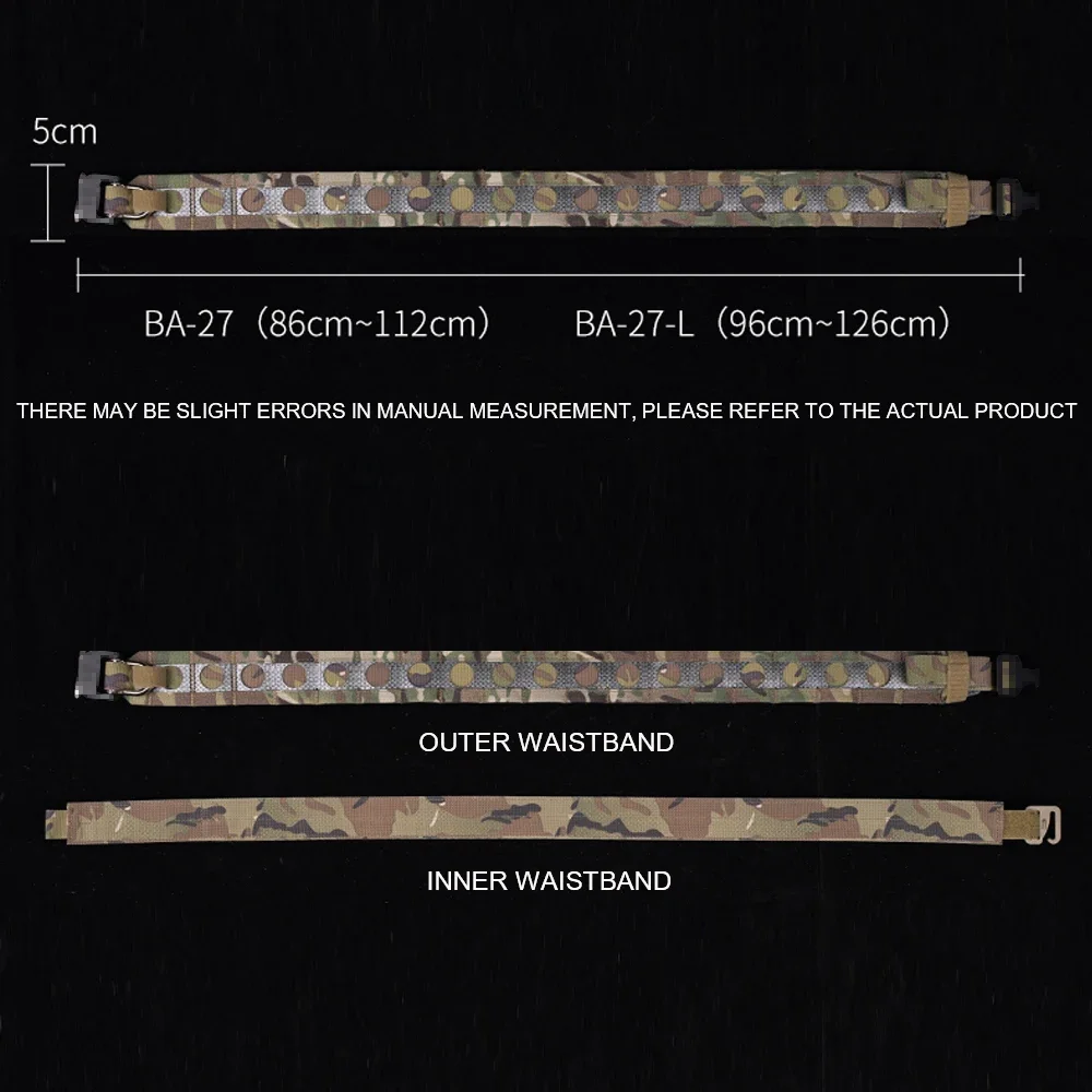 Cinturón táctico Militar 2 en 1, cinturón Molle Bison de alta calidad, hebilla de Metal de liberación rápida, equipo especial del ejército para caza de combate y Airsoft - imagen 2