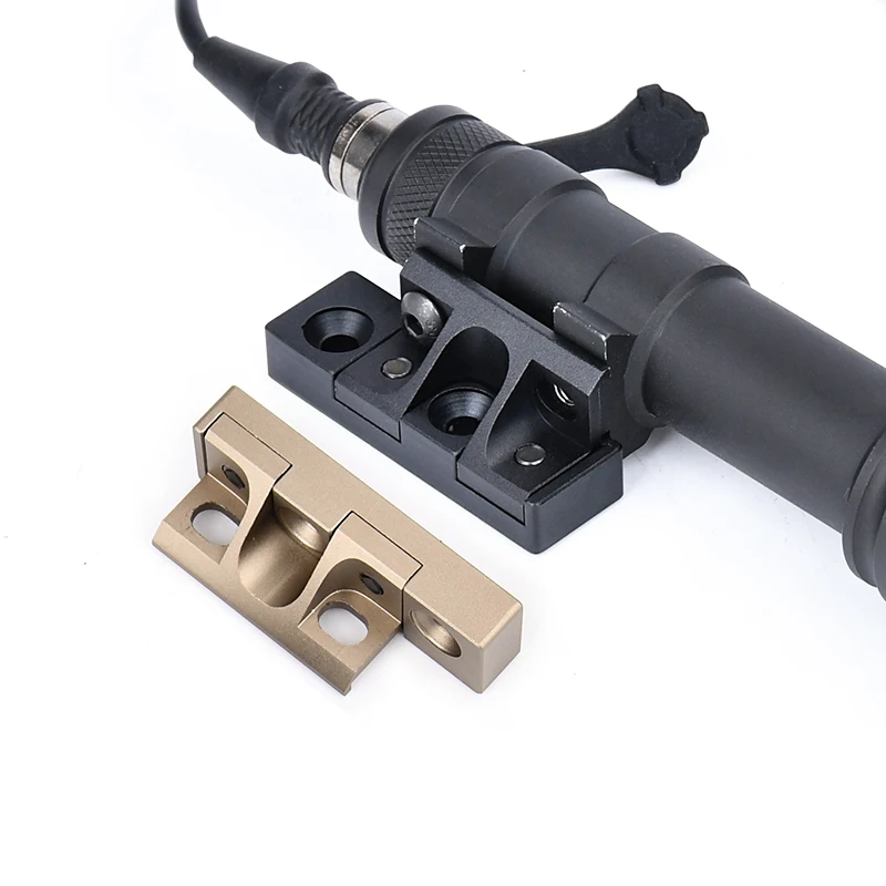 WADSN-sistema de riel táctico M300 M600 MLOK KEYMOD, Base de montaje para linterna M340 M640, luz de explorador, Metal CNC, equipo de caza Airsoft - imagen 3