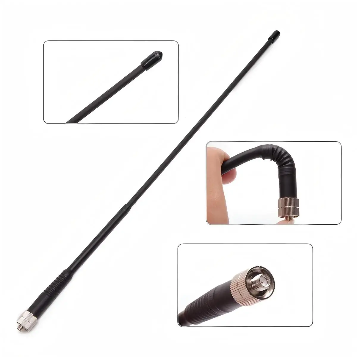 Abbree NA-777 Antena para Baofeng UV-5R VHF UHF doble banda SMA hembra - imagen 4