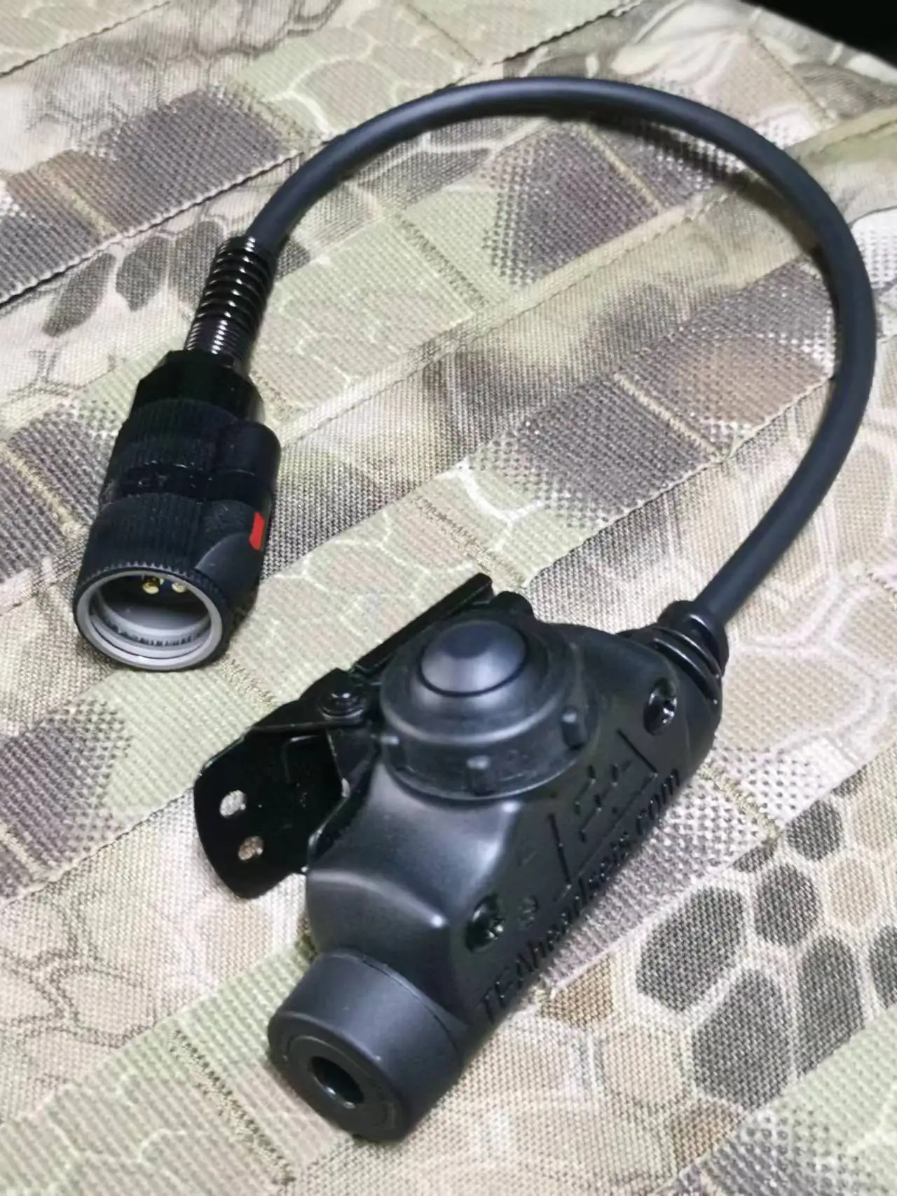 Auriculares tácticos para TEA-U94/V2 impermeables PTT 6 pines 6 pines enchufe negro (IPX6) cola de resorte de línea larga/corta/conector Kenwood K - imagen 5