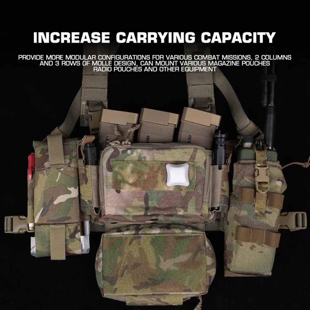 Aparejo de pecho táctico, accesorio lateral Molle militar D3CR MK3 MK4, aparejo de pecho Hspstyle, Panel de entrada lateral, equipo de chaleco de caza Airsoft - imagen 3