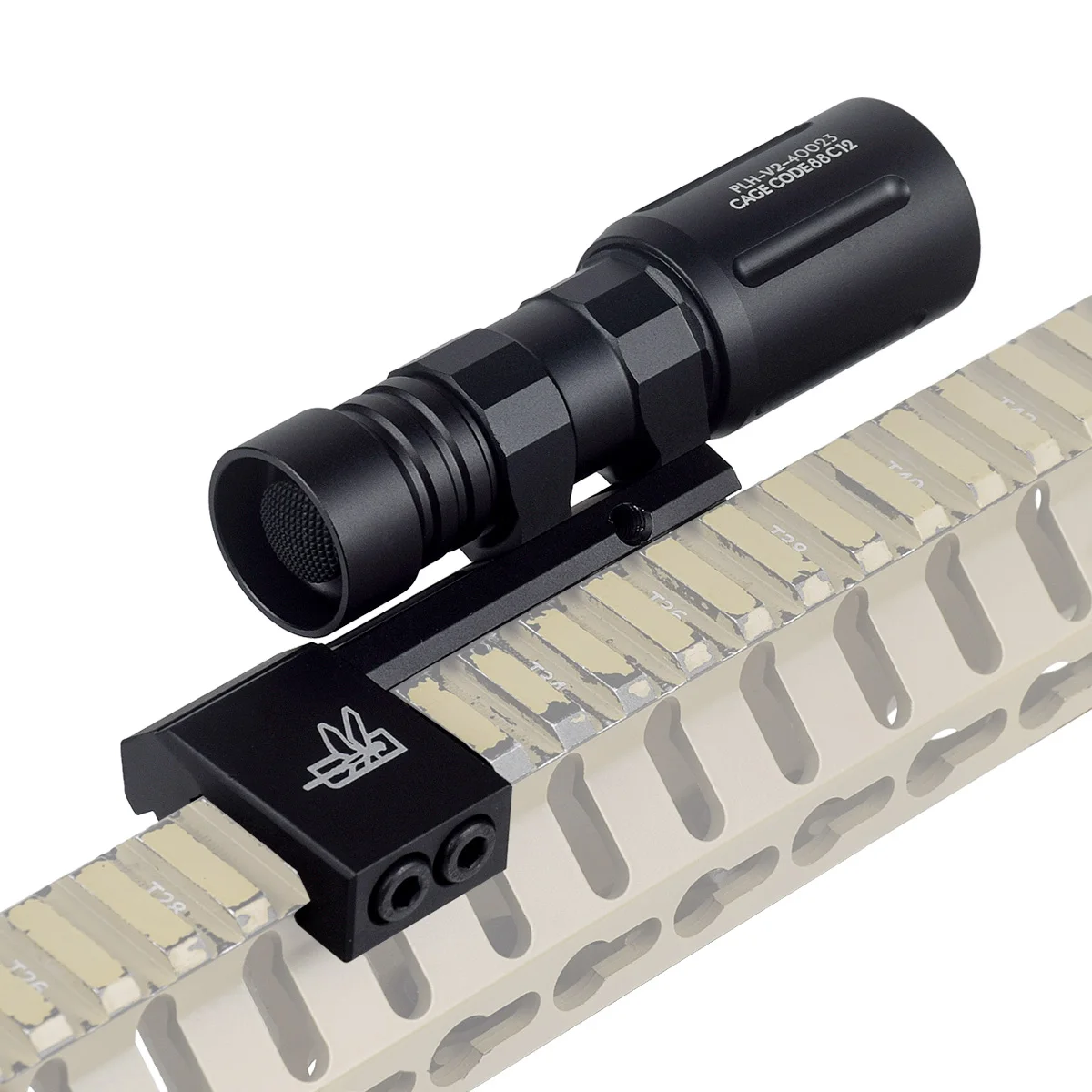 Soporte compensado de luz táctica Surefire M300 M600 M951 M620V soporte compensado para linterna compatible con accesorios de caza de riel Picatinny de 20mm - imagen 4