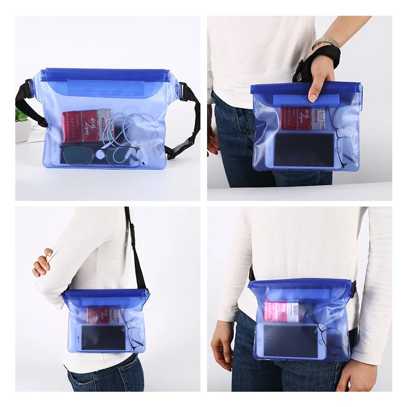 Bolsa de natación impermeable para esquí, deriva, buceo, hombro, riñonera, bolsas subacuáticas para teléfono móvil, funda para deportes de barco en la playa - imagen 4