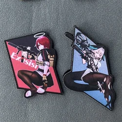 Parche táctico de Chica de Anime, insignia de moral militar con estampado de gancho y bucle, mochila, accesorios de decoración de ropa, pegatinas, brazalete