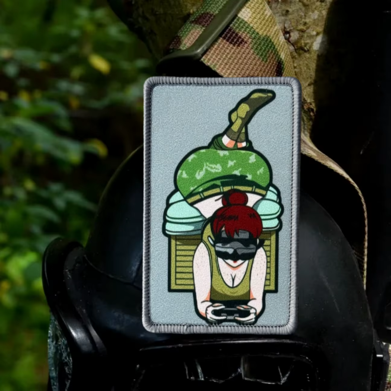 Parche táctico anime Be Your Dog insignia moral con velcro para casco - imagen 4