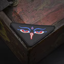 Parche bordado de ojo de Buda, triángulo de aperitivos para decoración de ropa y mochila