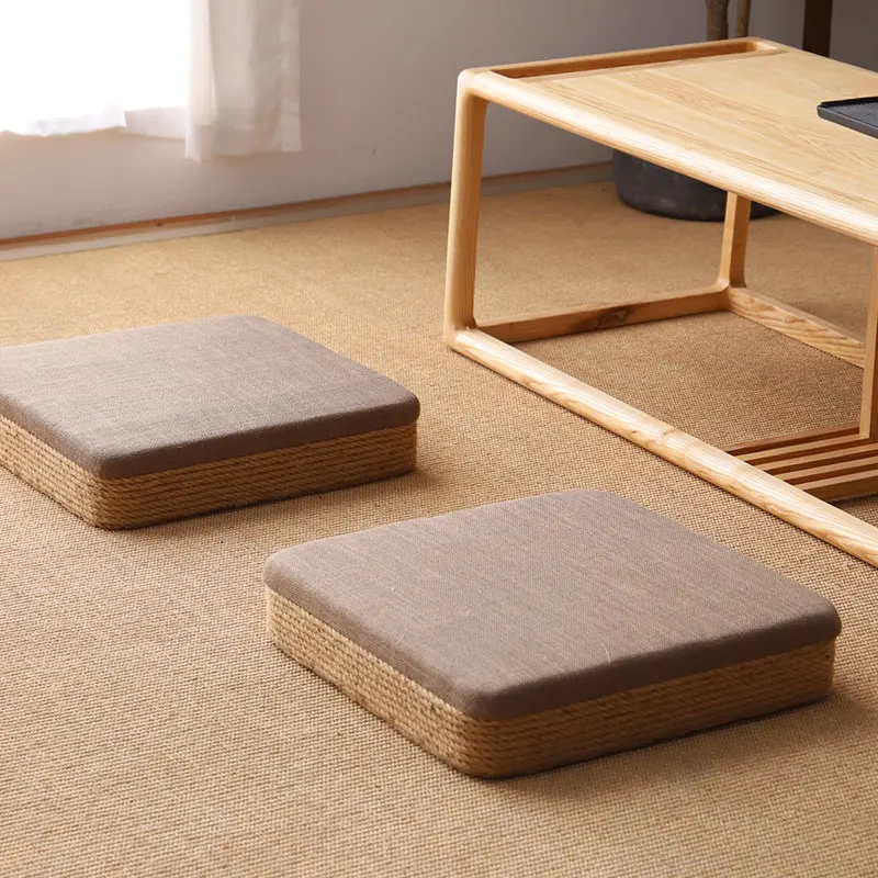 Cojín de futón japonés para Ceremonia de té, tatami, cojín de futón de arroz, balcón del hogar, sala de té, piso, sala de estar - imagen 2