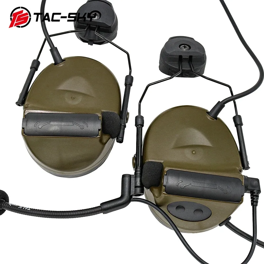 TAC -SKY COMTA II auriculares tácticos con adaptador de riel de arco protección auditiva auriculares Airsoft orejera de tiro con cancelación de ruido - imagen 3