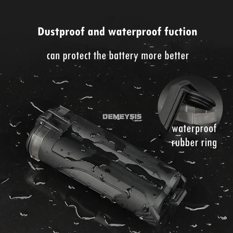 Caja de almacenamiento de batería táctica, resistente al agua, MOLLE, Airsoft, herramientas de caza y tiro, soporte para baterías 18650 CR123 AA / AAA - imagen 5