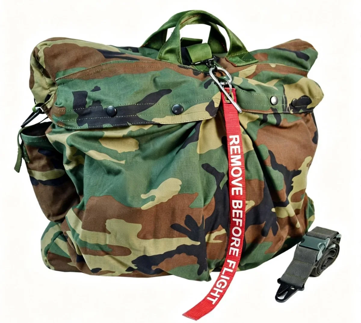 Bolsa transporte casco helicóptero HGU-56 polialgodón camuflaje selva