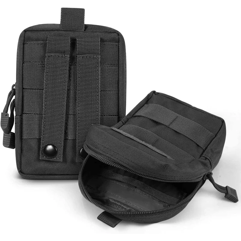 Bolsa táctica Molle EDC para teléfono, bolsa de cintura, soporte para teléfono, bolsa médica, accesorios de caza, bolsa de herramientas de utilidad militar, 2 unids/set - imagen 3