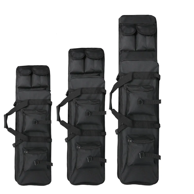 Bolsa de caza de 85cm, 95cm y 120cm, bolsa de transporte cuadrada para Rifle, funda protectora táctica para pistola de doble carabina, mochila con correa para el hombro