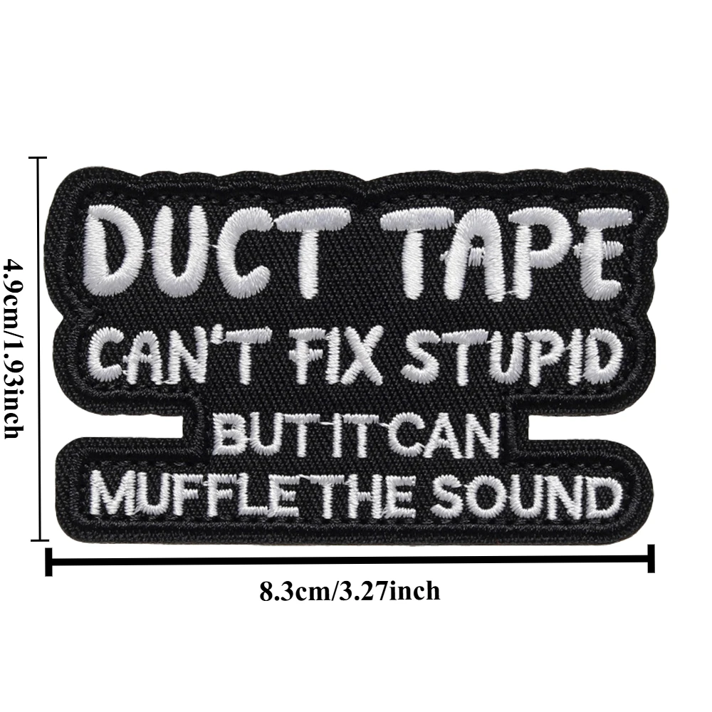 Parche de Velcros divertido con cinta de pato, parches bordados, gancho de moral táctico, pegatina de sujeción, insignia para mochila, gorra, pantalones vaqueros - imagen 4