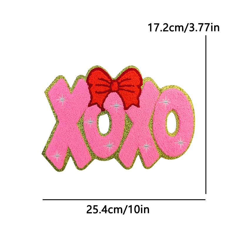 Parches de chenilla grandes de Feliz Navidad, bordado de abuela y abuelo, parches para planchar, accesorios de ropa, apliques DIY de Papá Noel - imagen 2