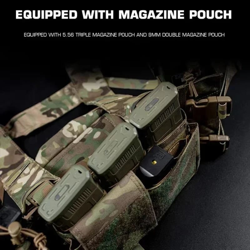 ERQYGRA caza táctica MK4 aparejo de pecho chaleco bolsas para revistas equipo Airsoft tiro Molle CS juego de guerra accesorios de Paintball - imagen 5