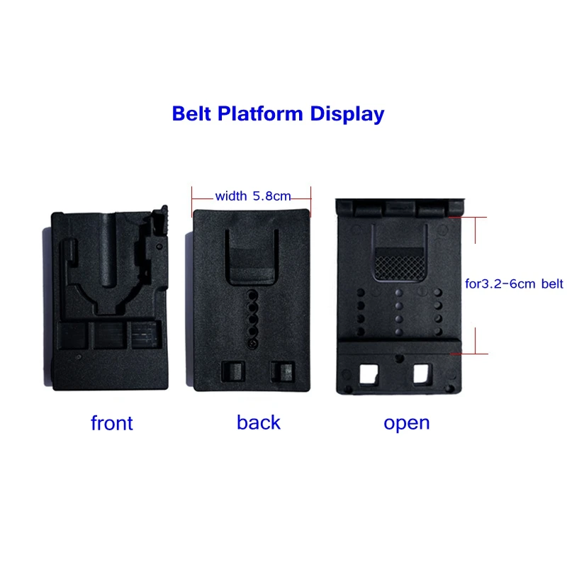 Funda táctica compacta para Radio, funda para walkie-talkie de polímero, Clip para chaleco MOLLE, bolsa para Radio de dos vías, portador de interfono - imagen 4