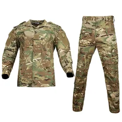 MGFLASHFORCE uniforme de camuflaje Airsoft para hombre, traje táctico de combate, chaquetas de entrenamiento, pantalones, ropa de caza al aire libre