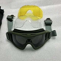 Gafas antivaho tácticas para casco con riel y lentes intercambiables