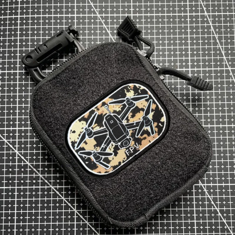 Parche táctico "DRONE", insignia de moral militar, impresión de gancho y bucle, mochila, accesorios de decoración de ropa, pegatinas, brazalete - imagen 3