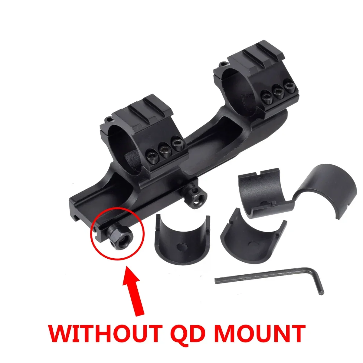 Soporte de anillo de alcance táctico de 25,4mm y 30mm con riel Picatinny superior, anillos de 1 "/30mm, accesorios de caza, Picatinny de 20mm - imagen 4