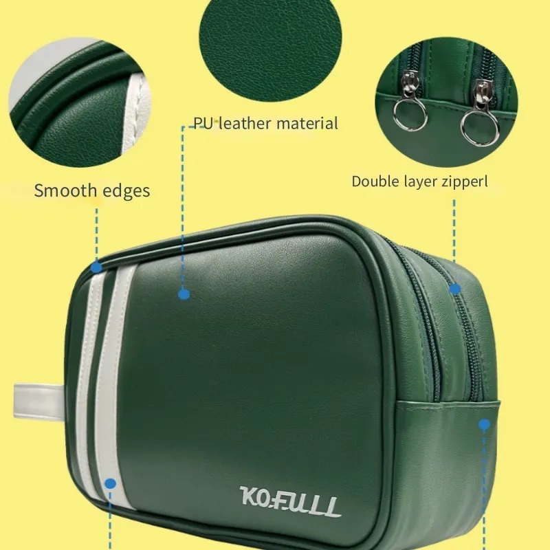 Riñonera táctica impermeable de PU verde, para viajes y uso diario - imagen 4