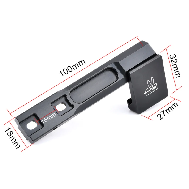 WADSN luz de caza nocturna montaje compensado para Surefire M300 M600 M300V arma exploradora táctica linterna en riel Picatinny Mlok de 20mm - imagen 4