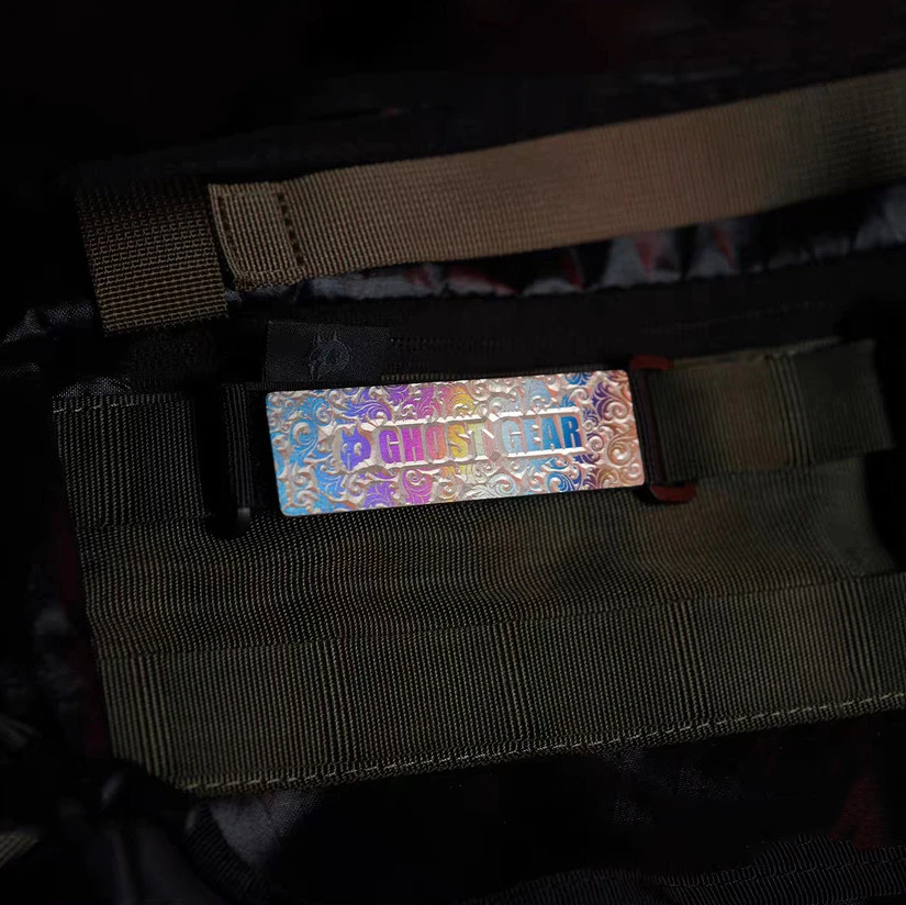 Insignia táctica de Metal con parche de color de aleación de titanio Ghost Gear para decoración de bolsas de ropa - imagen 5