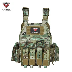 Artex Chaleco táctico Molle camuflaje portaplacas pesca entrenamiento