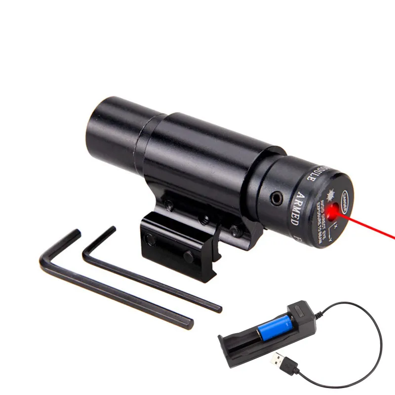 Mira láser roja para pesca y acampada con colimador láser de montaje en riel - imagen 5