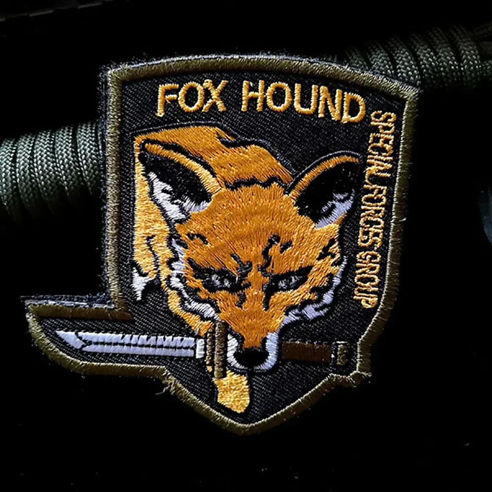 FOXHOUND-Parches tácticos bordados, Parche de gancho y bucle, insignias de Moral del Ejército militar, apliques de brazalete, mochila, pegatinas de sombrero - imagen 5