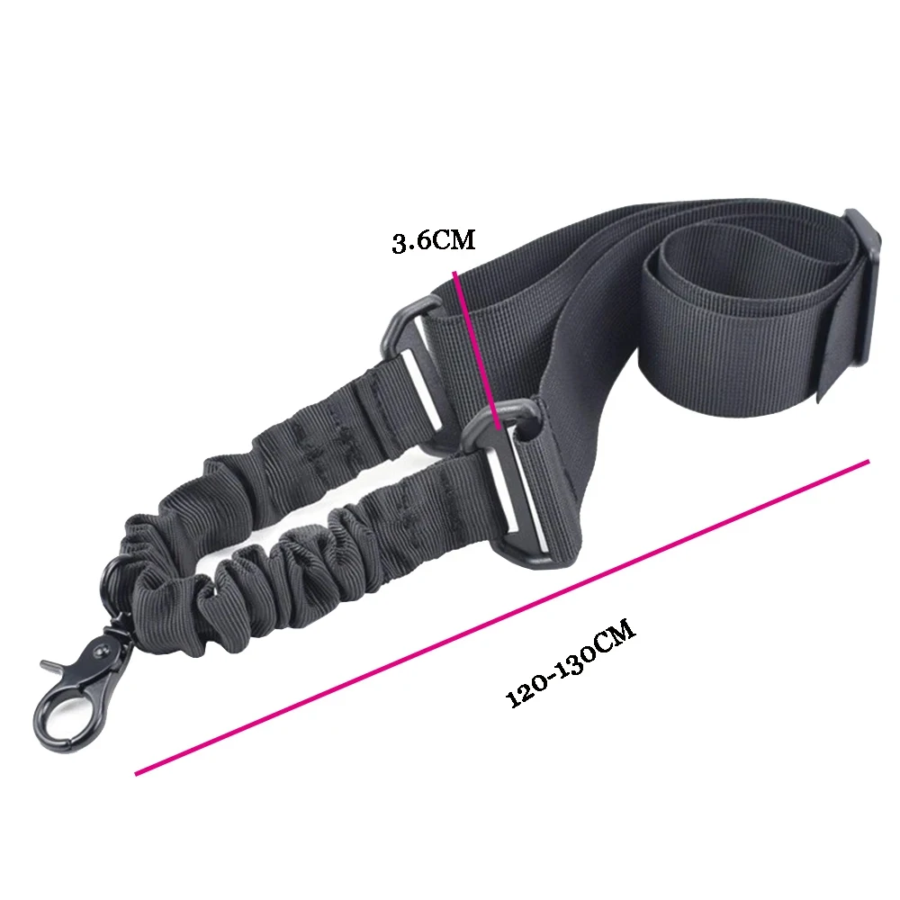 Cinturón táctico para pistola de tiro, accesorios de caza, equipo de un solo doble punto, correa para el hombro, cinturón de cuerda para Rifle con hebilla de Metal - imagen 3