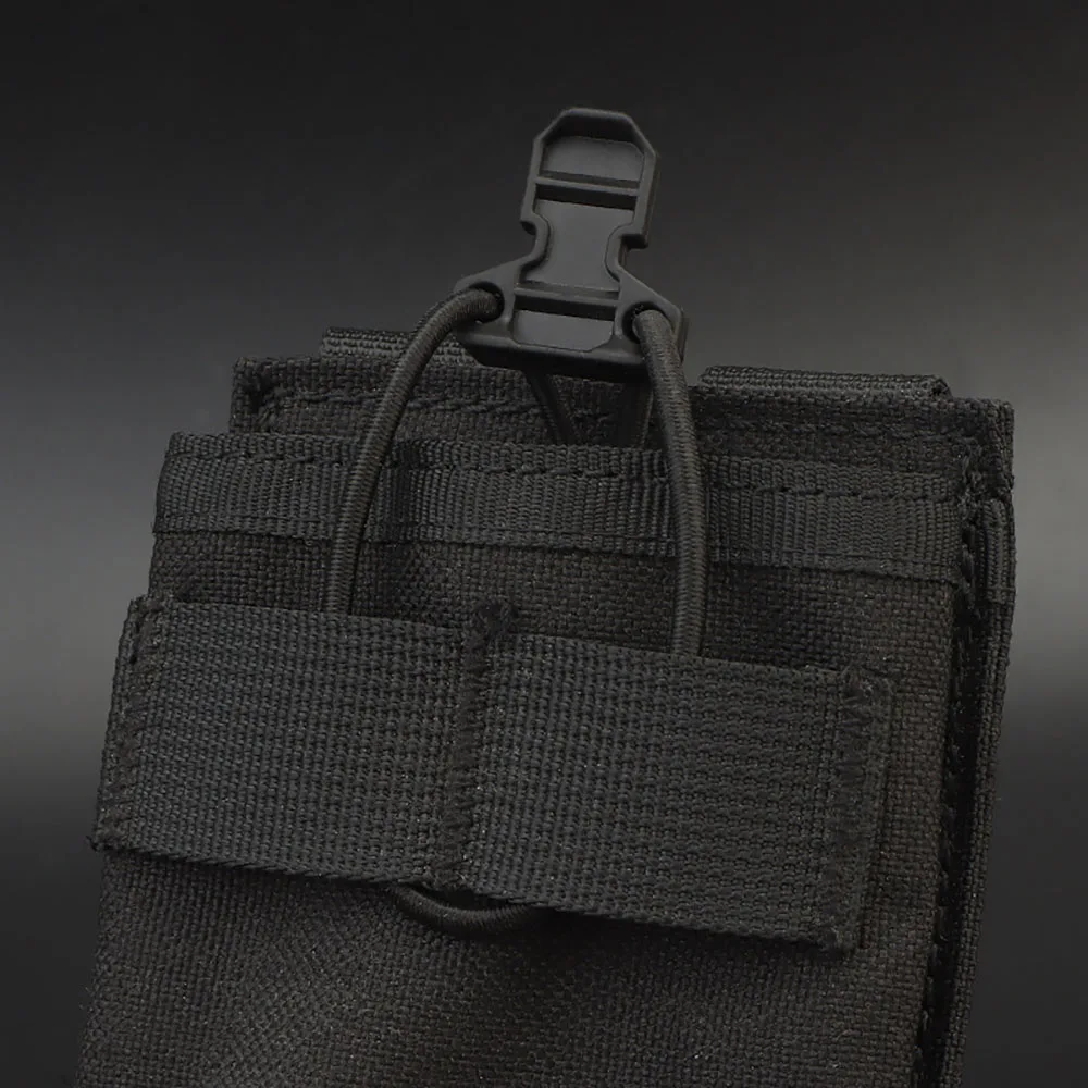 Juego de 4 chaleco táctico, bolsa para revistas SS, goma antideslizante tipo "T", bolsa con lengüeta de extracción rápida, hebilla de seguridad de cuerda elástica - imagen 3