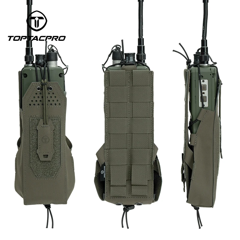 TOPTACPRO bolsa de Radio táctica para Walkie Talkie MOLLE MBITR PRC148 152 funda de herramientas de Radio 8533 - imagen 3