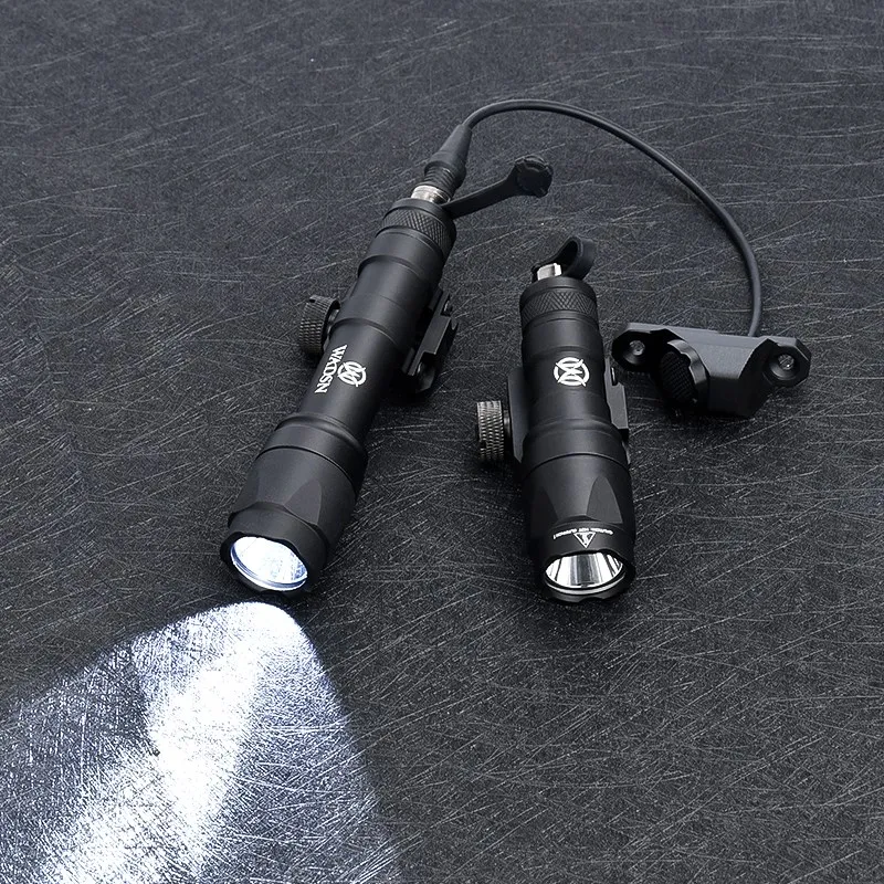 WADSN-linterna táctica M600 M300 para caza, luz LED para arma Airsoft con interruptor de presión de un solo botón, compatible con riel M-Lok Keymod - imagen 2