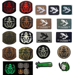 Parches reflectantes PVC rana calavera – Apliques hombros tácticos
