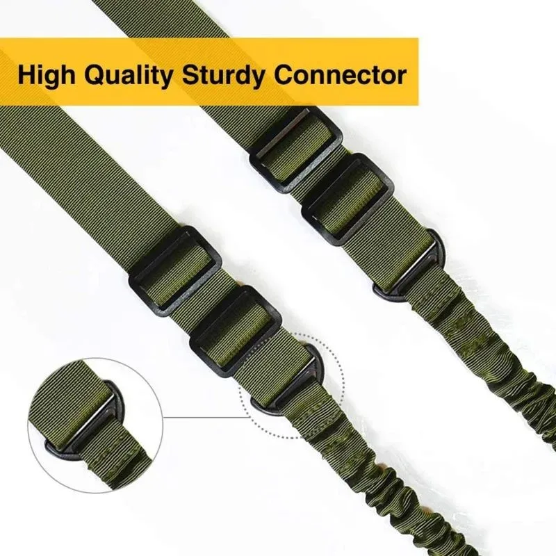 Eslinga para Rifle de dos puntos con ajustador de longitud, eslinga tradicional con gancho de Metal QD para correas de hombro tácticas al aire libre - imagen 4