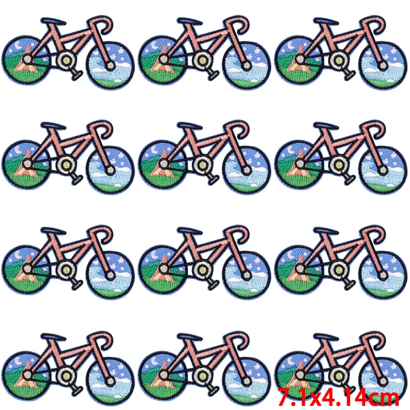 Parche bordado para el coche, pegatinas para planchar en la ropa, aventura al aire libre, 10 unidades por lote - imagen 4