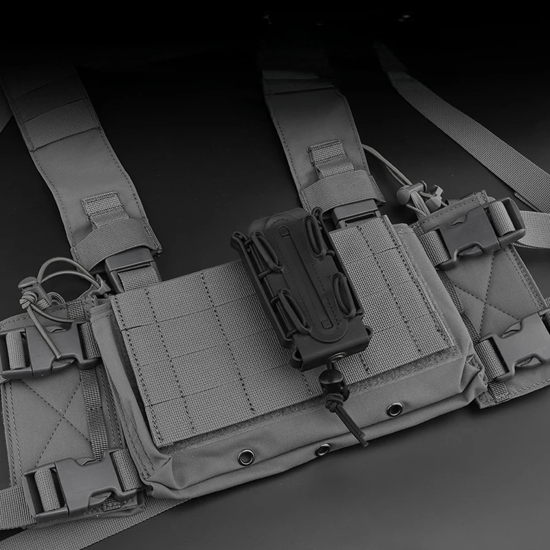 Plataforma de pecho de caza compacta con solapa completa |   Panel modular estilo MK4 |   Para accesorios de exploración en la naturaleza - imagen 4