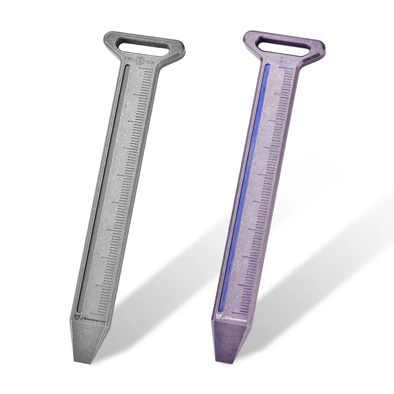 Adorno de mochila portátil con regla divisoria de escala multifuncional de aleación de titanio - imagen 5