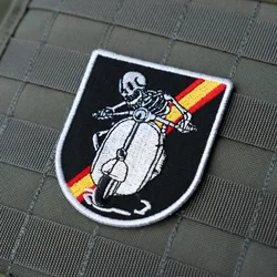 Parche bordado velcro bandera alemana – gancho y bucle táctico