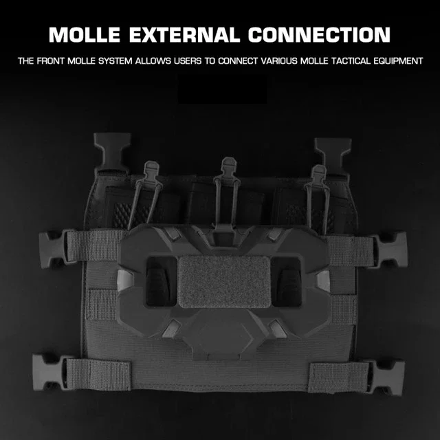 Bolsa para revistas, accesorios tácticos 5,56, Triple bolsa Mag para portador de placa, Panel frontal, chaleco de caza, aparejo de pecho, equipo de extensión - imagen 5