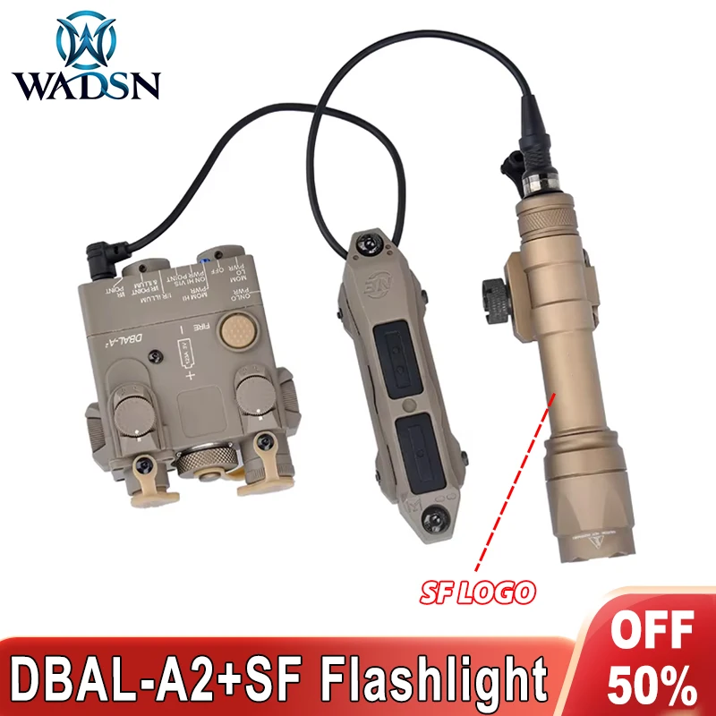 Airsoft DBAL A2 Surefir SF M300 M600 linterna punto rojo verde interruptor de presión láser Tacitcal caza arma luz Fir 20mm Rail