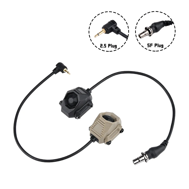 WADSN AXON SL interruptor de presión remoto táctico Modbutton Surefir M300 M600 2,5 3,5 SF enchufe de grúa apto para riel de 20mm NGAL PEQ OGL láser - imagen 5